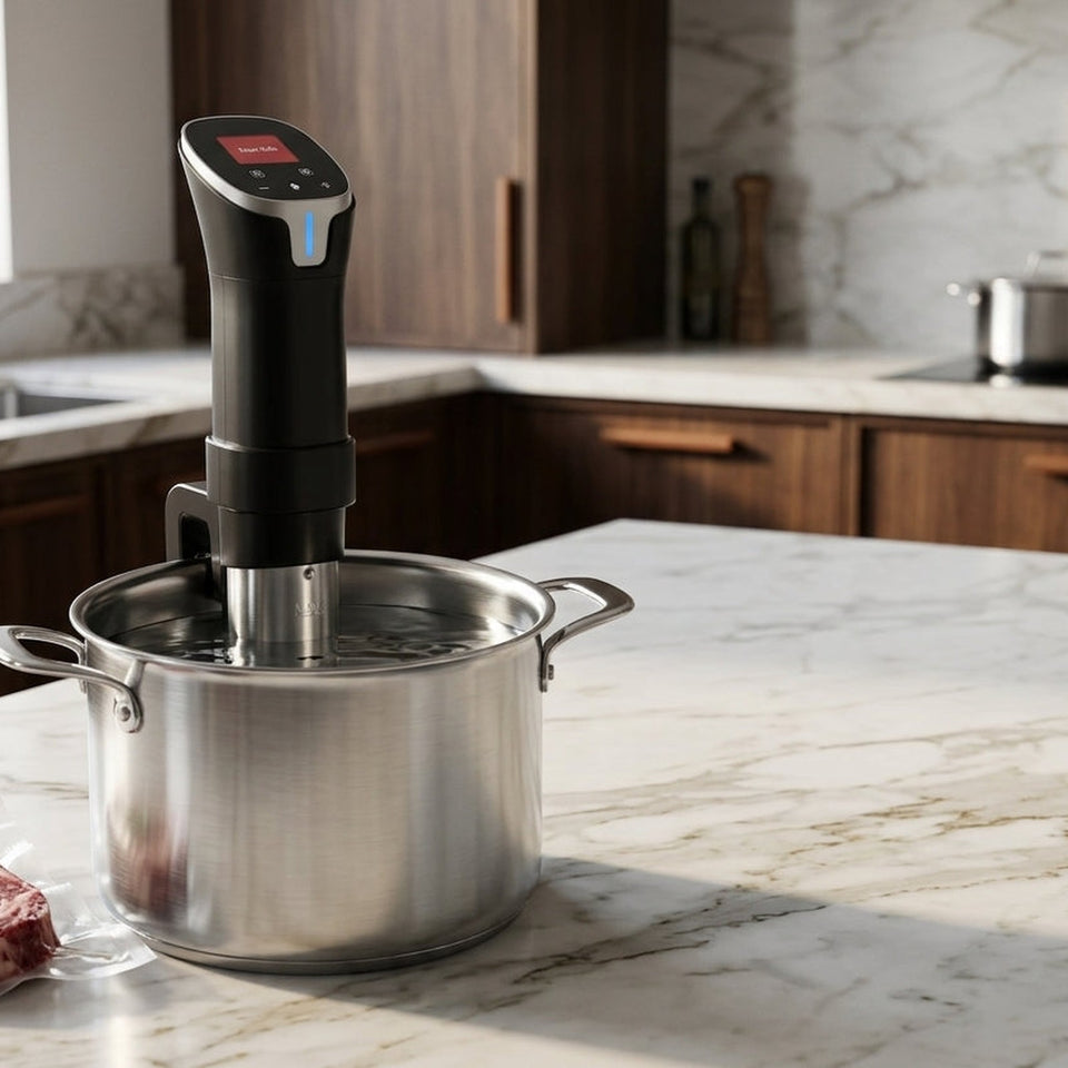 Searlume Precision Cooker in a sunlit kitchen